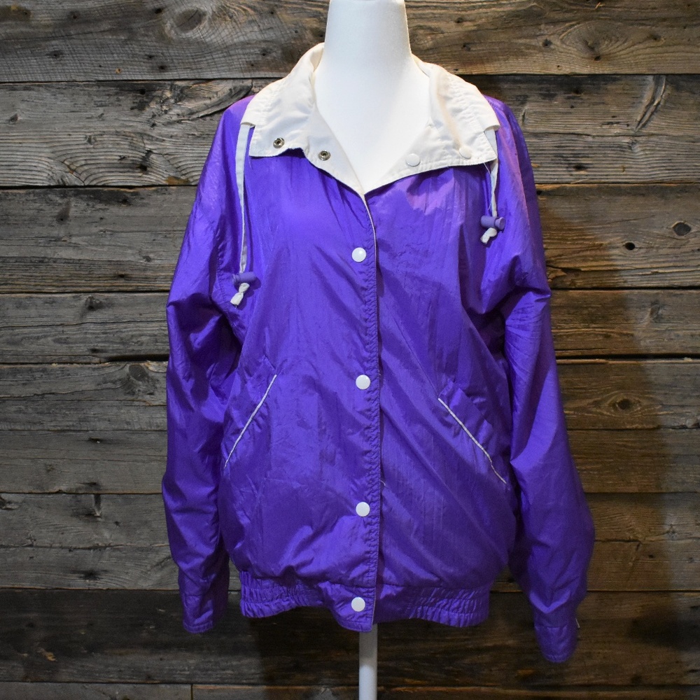 VTG 80s 90s Lavender Purple Windbreaker Small
